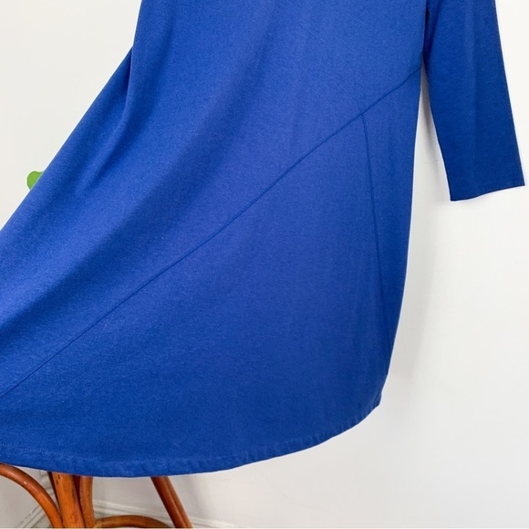 Soft Surroundings Women’s Blue Daphne V-Neck Dress Sz L - Picture 7 of 8